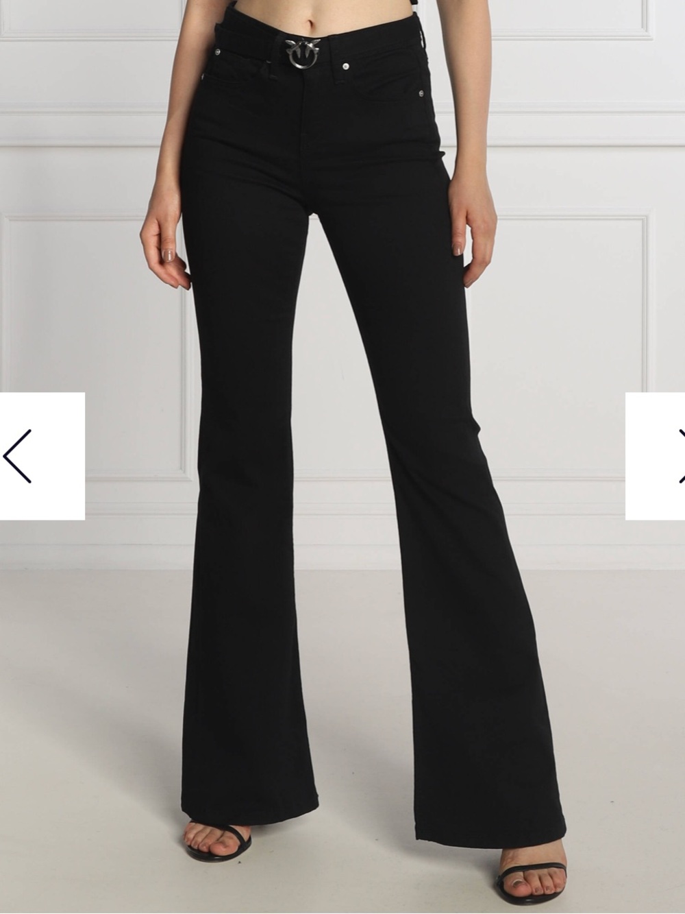 BNWT Pinko "Flora" Black Flare Jeans Pants - Picture 2 of 6
